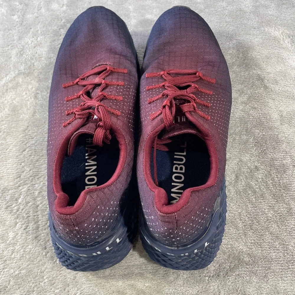 NOBULL Ripstop Runner Mens 10.5 Womens 12 Training Shoes Maroon Navy Ombre